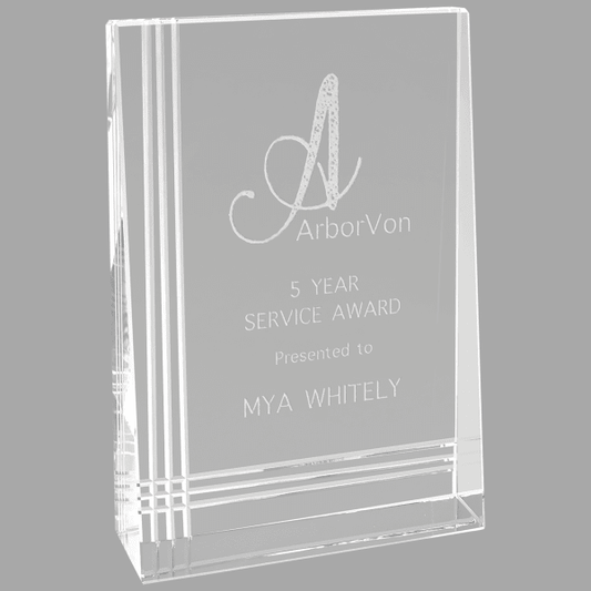 4" X 6 Crystal Wedge Award – item CRY2003S