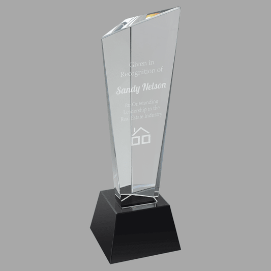10" Crystal 3 D Rising Peak Award – item CRY23010M