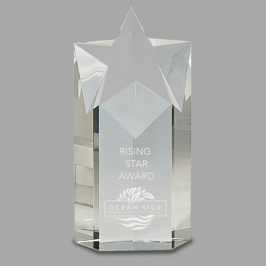 8" Crystal Star Column – item CRY257