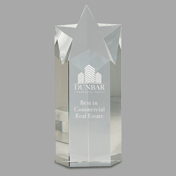 10" Crystal Star Column – item CRY259