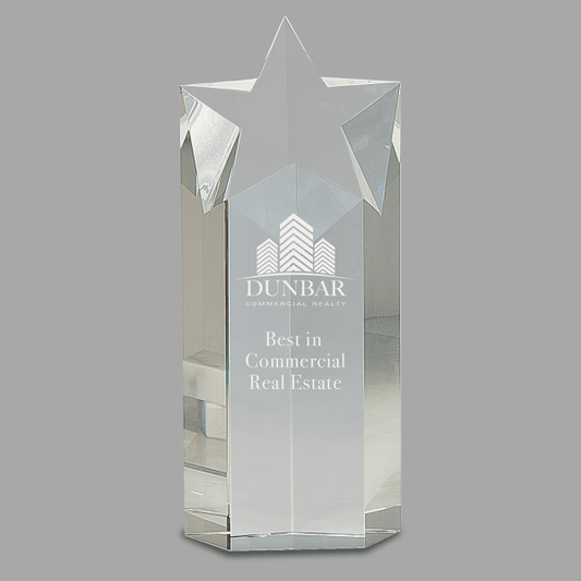 10" Crystal Star Column – item CRY259