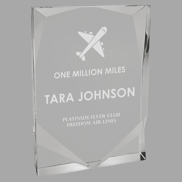 5.25" X 7.5" Crystal Rectangle Award – item CRY260M
