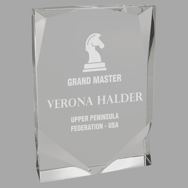 4.5" X 6.5" Crystal Rectangle Award – item CRY260S