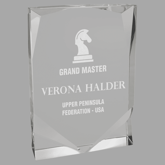 4.5" X 6.5" Crystal Rectangle Award – item CRY260S