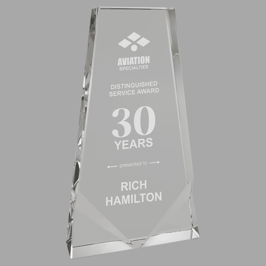 4.75" X 8.625" Crystal Wedge Award – item CRY262M