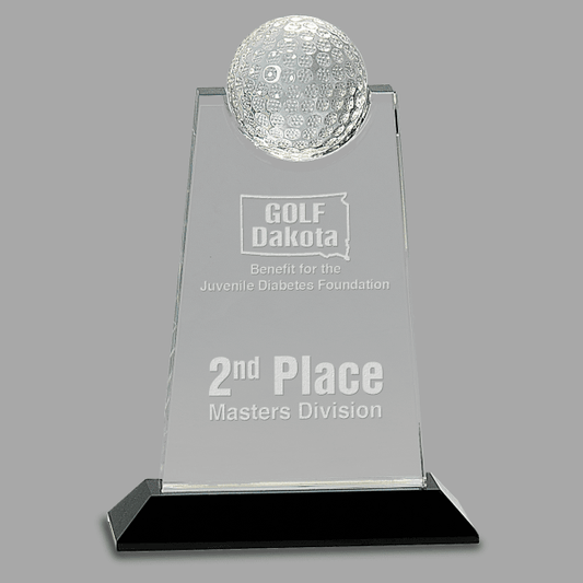 9" Crystal Golf Tablet Award – item CRY307