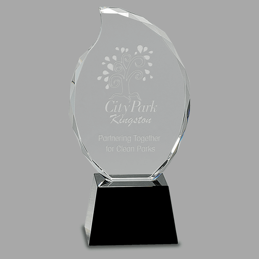 9.25" Crystal Flame/black Award – item CRY309