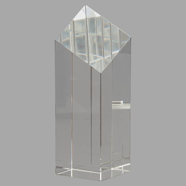7" Crystal Clear Diamond Top Pillar Award – item CRY3106L