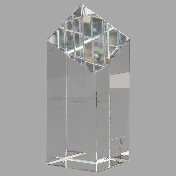 6" Crystal Clear Diamond Top Pillar Award – item CRY3106M
