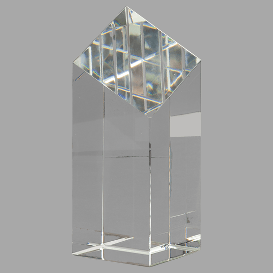 6" Crystal Clear Diamond Top Pillar Award – item CRY3106M