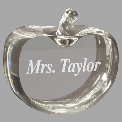 3.5" x 3.75" Flat Crystal Apple Award – item CRY3614L image 5