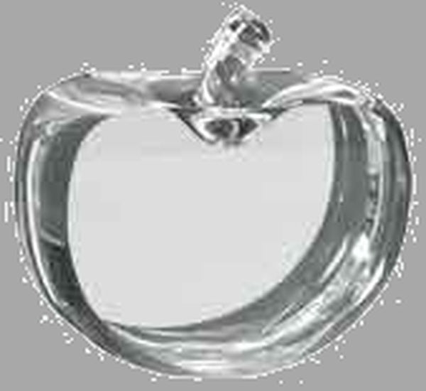 3.5" x 3.75" Flat Crystal Apple Award – item CRY3614L image 2