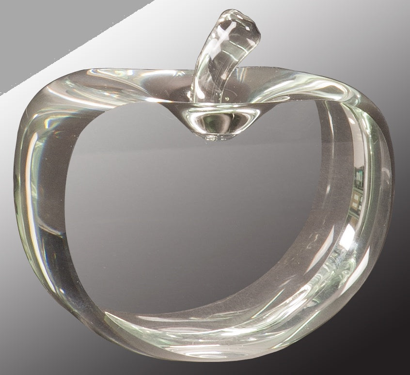 3.5" x 3.75" Flat Crystal Apple Award – item CRY3614L image 4
