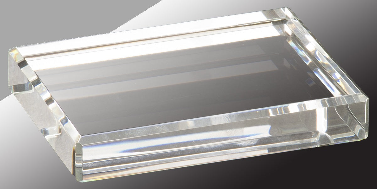 4" x 3" Crystal Rect. Paperweight – item CRY3616 image 3