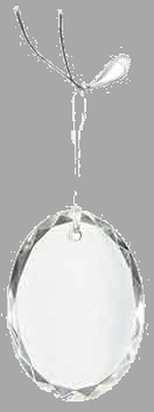 3" Crystal Faceted Oval Ornament – item CRY3617 image 2