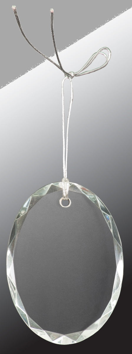 3" Crystal Faceted Oval Ornament – item CRY3617 image 3