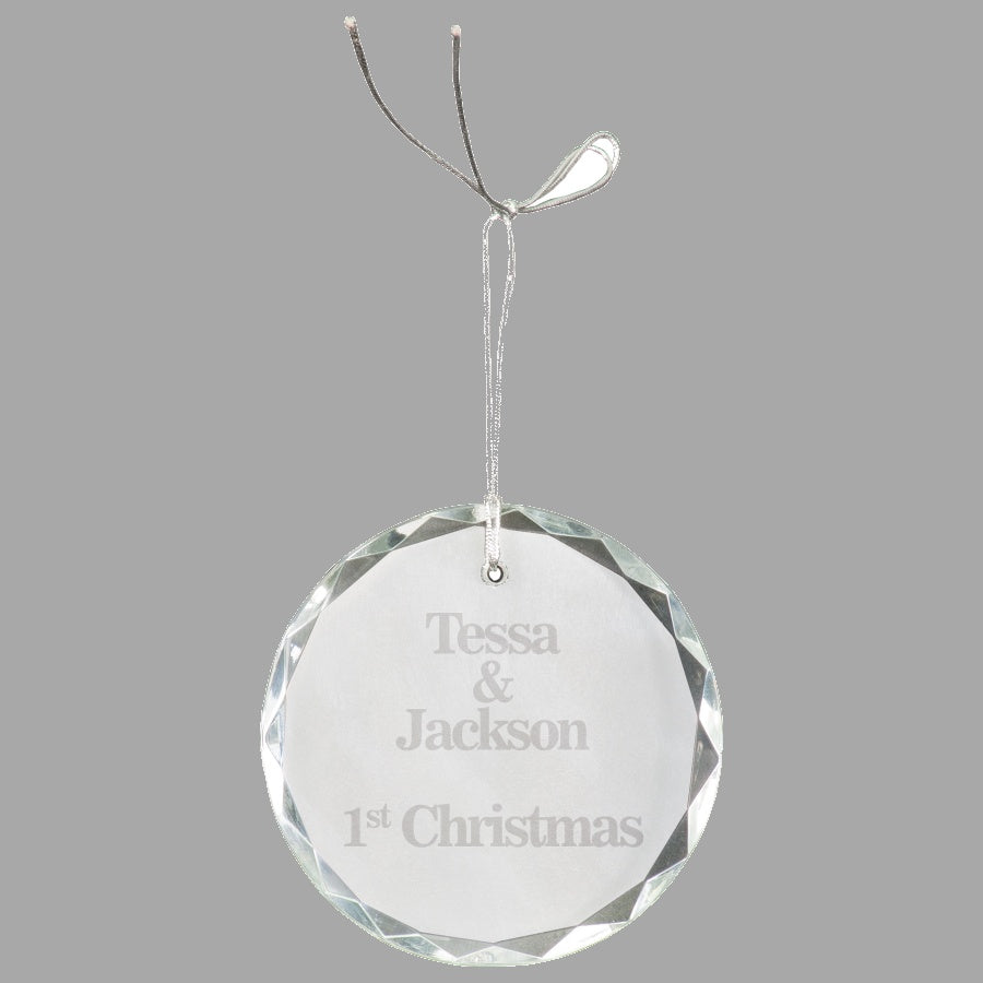 3" Crystal Round Faceted Ornament – item CRY3618 image 2