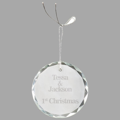 3" Crystal Round Faceted Ornament – item CRY3618 image 2