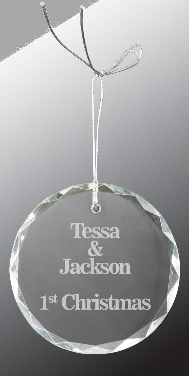 3" Crystal Round Faceted Ornament – item CRY3618 image 3