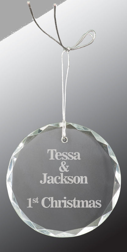 3" Crystal Round Faceted Ornament – item CRY3618 image 3