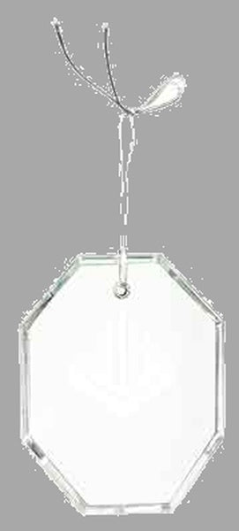 3.5" Crystal Octagon Ornament – item CRY3619