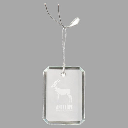 3" Crystal Rect. Clipped Corner Ornament – item CRY3621 image 2