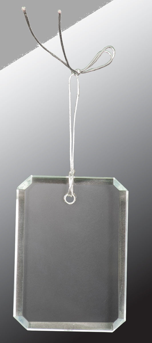 3" Crystal Rect. Clipped Corner Ornament – item CRY3621 image 4