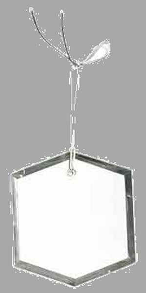 3" Crystal Hexagon Ornament – item CRY3623