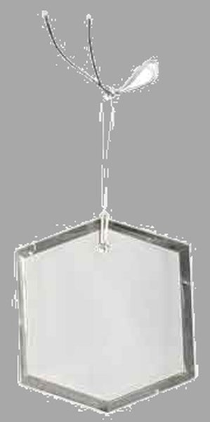 3" Crystal Hexagon Ornament – item CRY3623 image 2