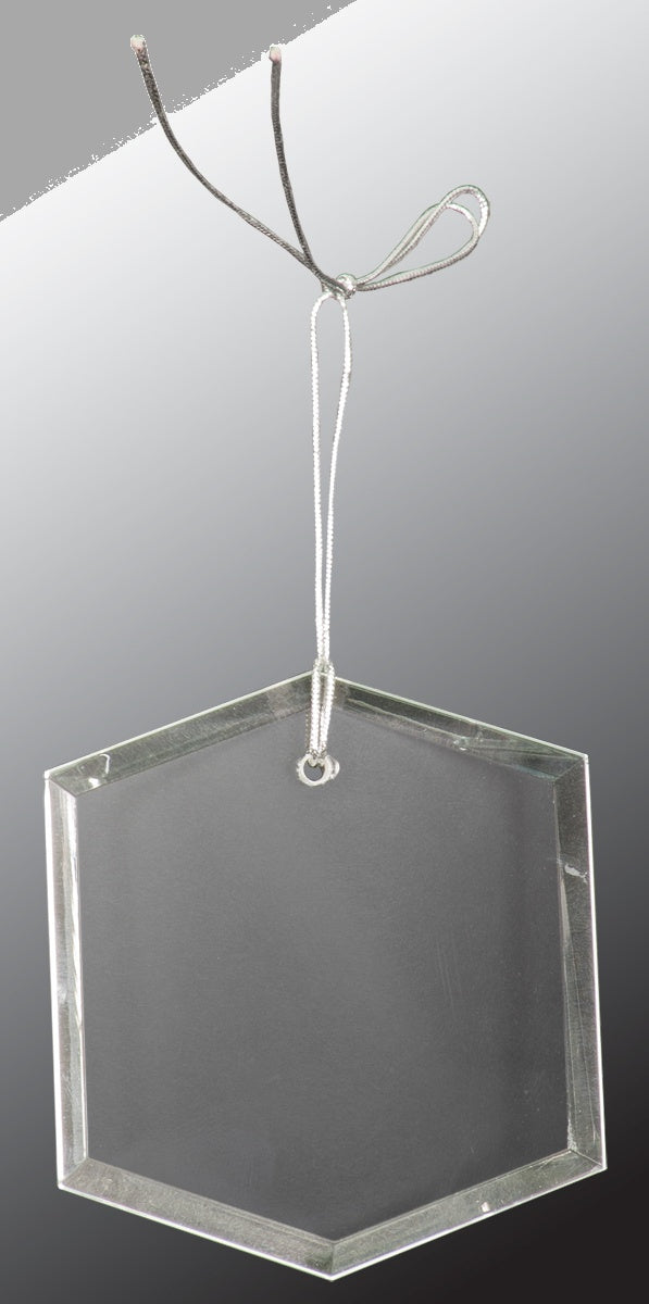 3" Crystal Hexagon Ornament – item CRY3623 image 3