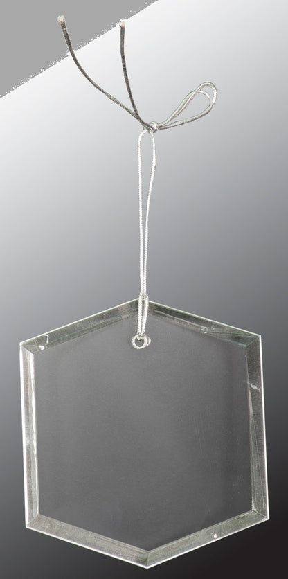 3" Crystal Hexagon Ornament – item CRY3623 image 3