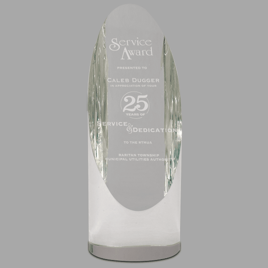 7.5" Crystal Cylinder Award – item CRY3701L