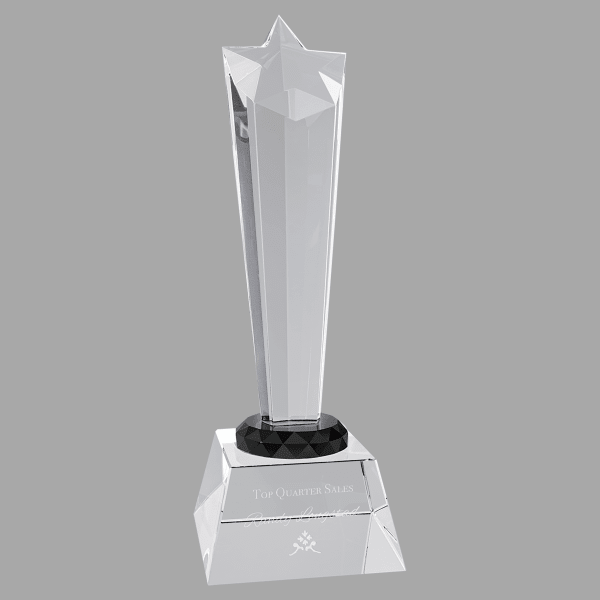 9" Crystal Risng Star with Base – item CRY401