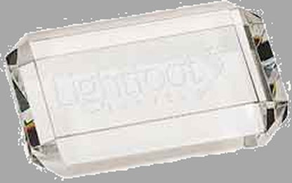 4" x 2.75" Crystal Rect. Paperweight w/ Clipped Corners – item CRY6612