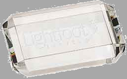 4" x 2.75" Crystal Rect. Paperweight w/ Clipped Corners – item CRY6612
