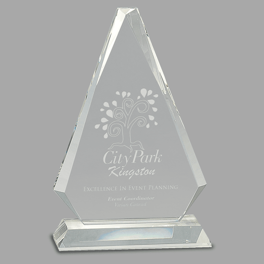 9.25" Crystal Triangle Award – item CRY68