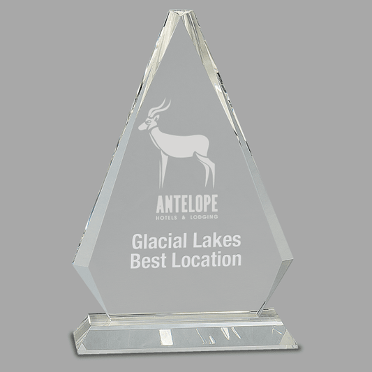 10.75" Crystal Triangle Award – item CRY69