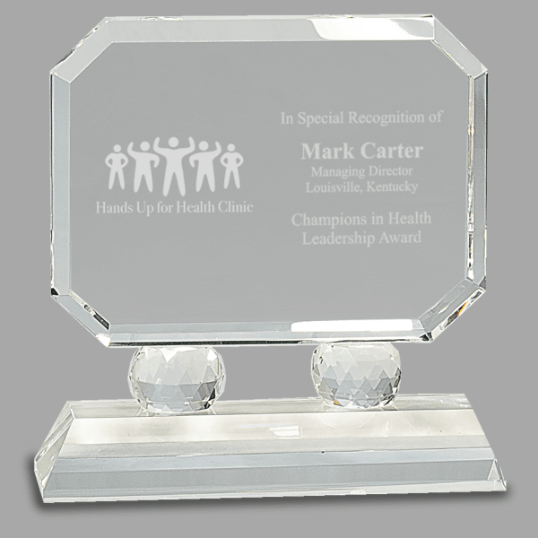 6" Crystal Rectangle Award – item CRY71