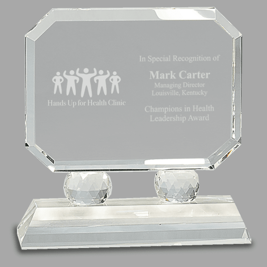 6" Crystal Rectangle Award – item CRY71