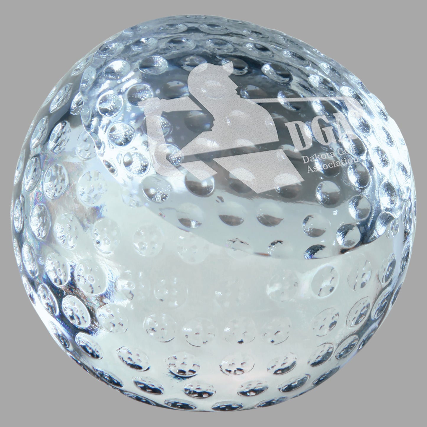 3.125" Crystal Golf Ball Paperweight – item CRY7107M image 2