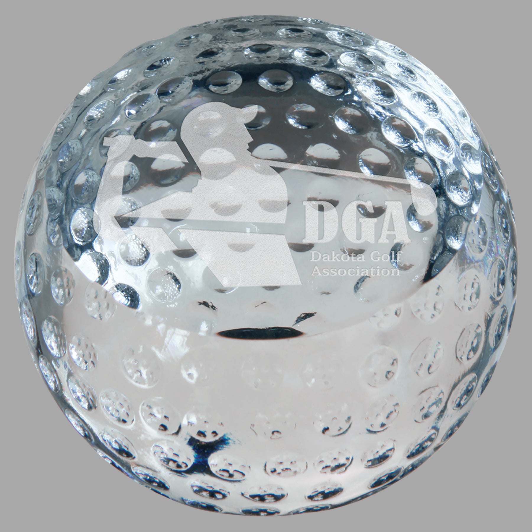 3.125" Crystal Golf Ball Paperweight – item CRY7107M