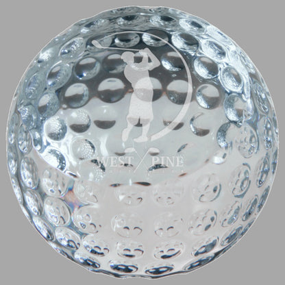 2.375" Crystal Golf Ball Paperweight – item CRY7107S image 3