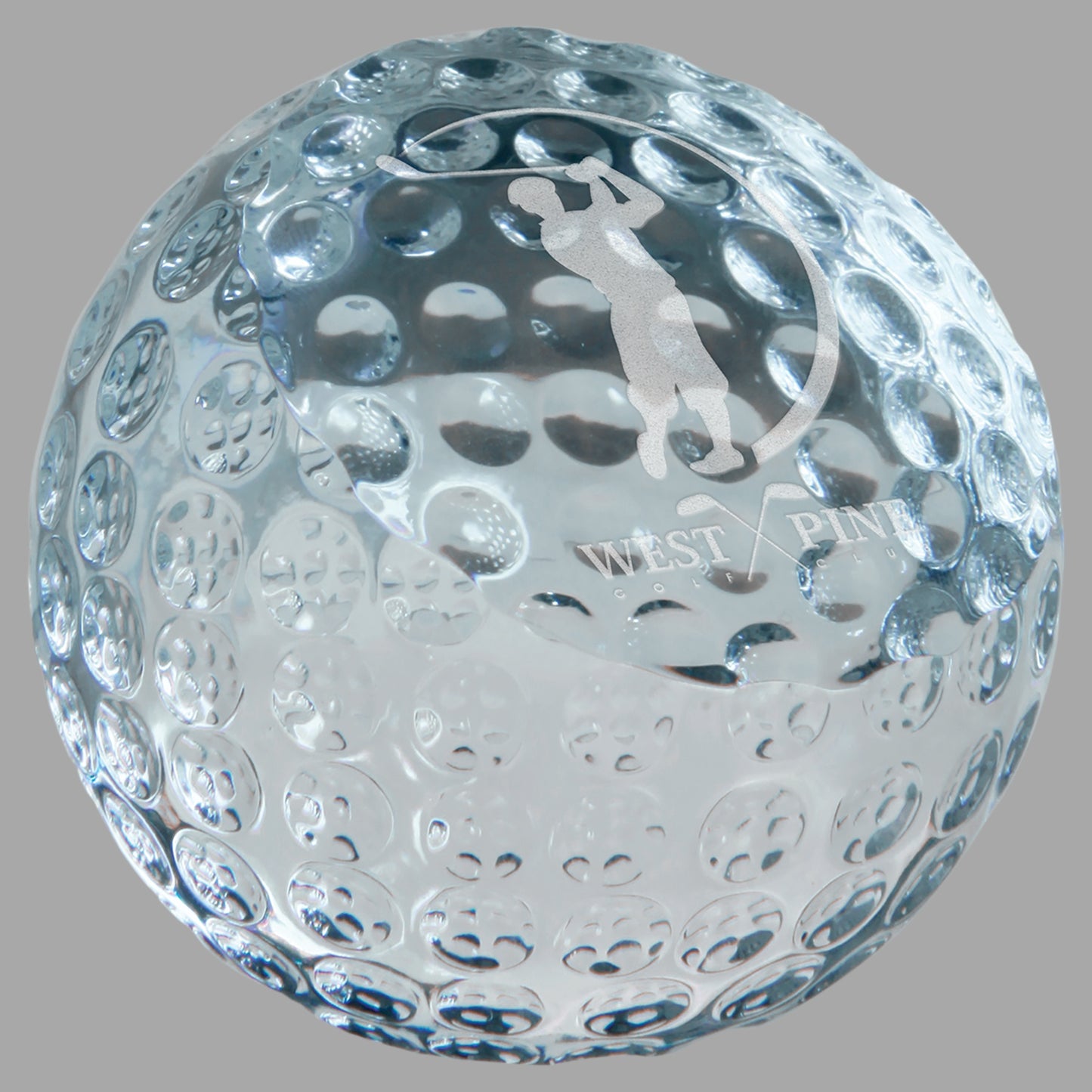2.375" Crystal Golf Ball Paperweight – item CRY7107S image 2