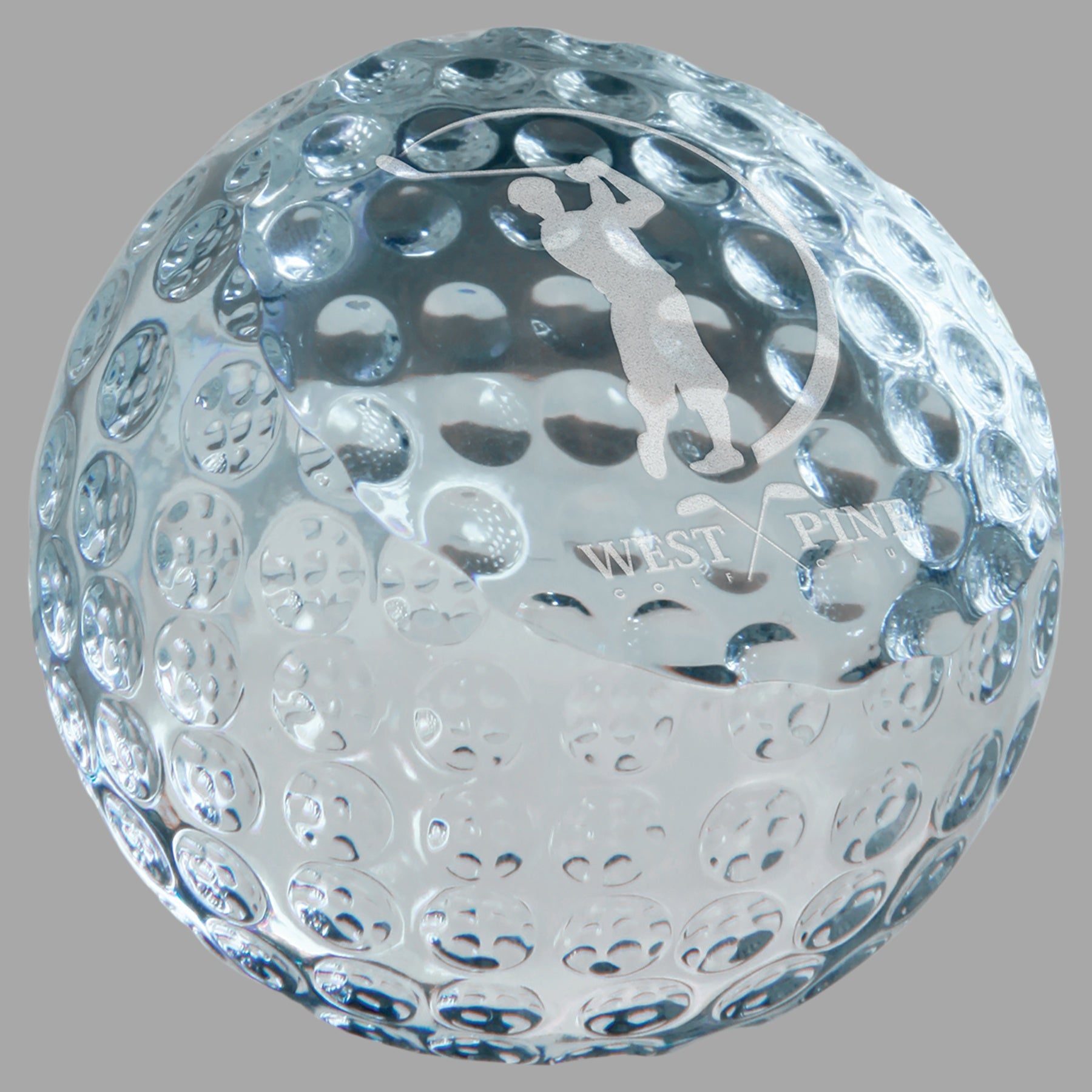 2.375" Crystal Golf Ball Paperweight – item CRY7107S image 2