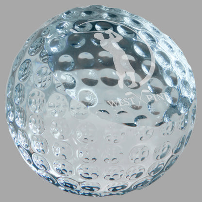 2.375" Crystal Golf Ball Paperweight – item CRY7107S image 2