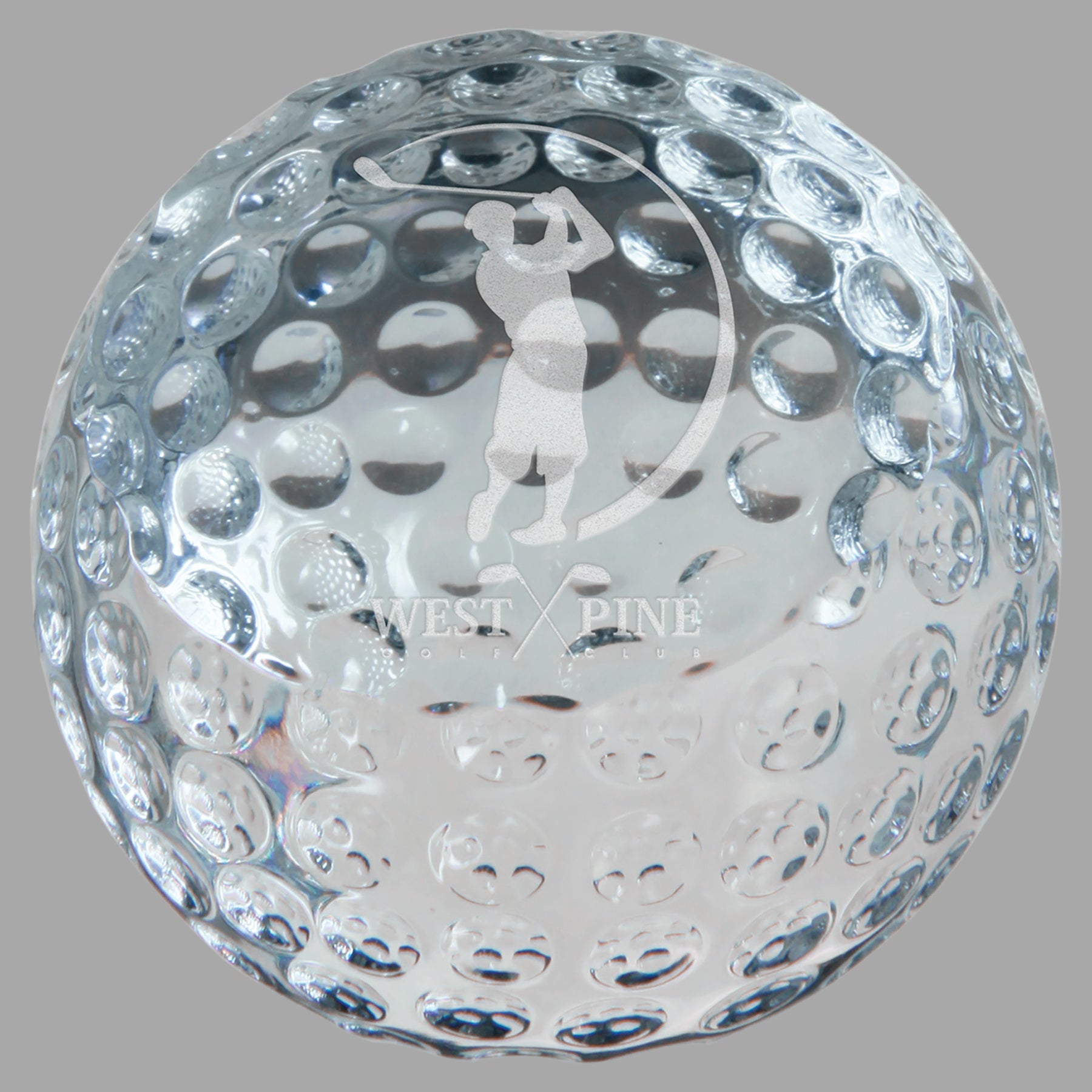 2.375" Crystal Golf Ball Paperweight – item CRY7107S