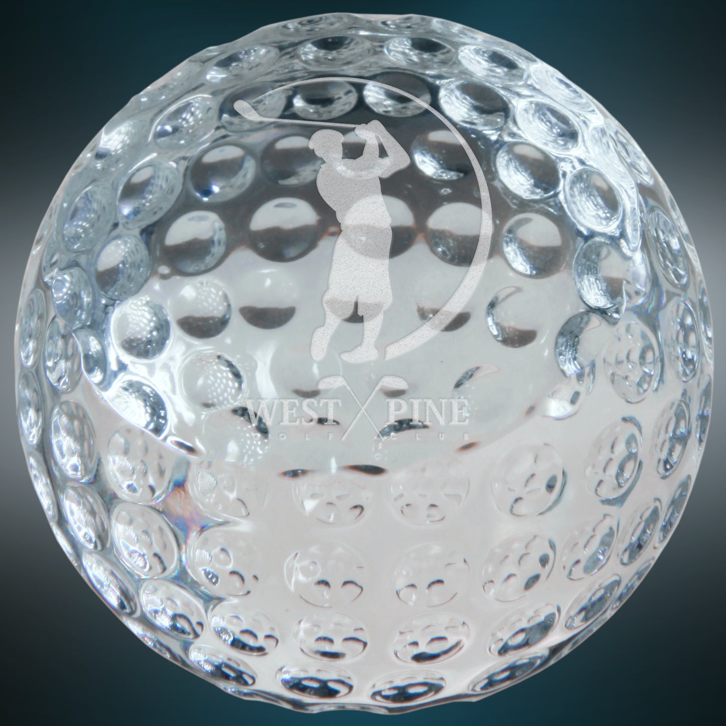2.375" Crystal Golf Ball Paperweight – item CRY7107S image 4