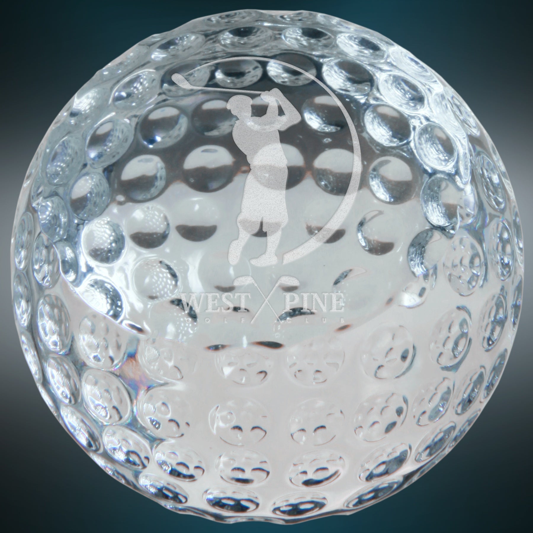 2.375" Crystal Golf Ball Paperweight – item CRY7107S image 4