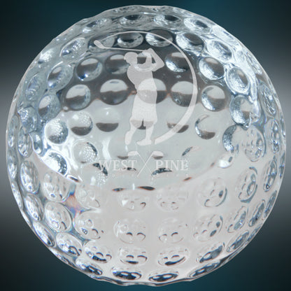 2.375" Crystal Golf Ball Paperweight – item CRY7107S image 4