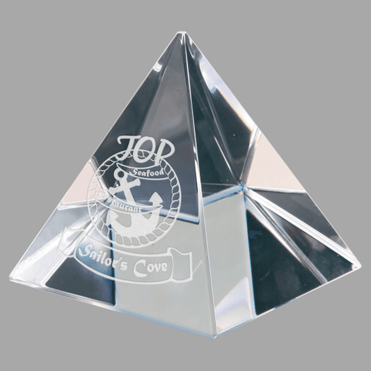 2-3/8 X 2-3/8 Crystal Pyramid Award – item CRY7109S